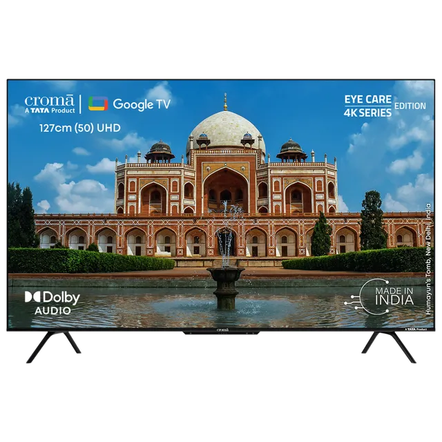 Croma 127 cm (50 inch) 4K Ultra HD LED Google TV with Bezel Less Display