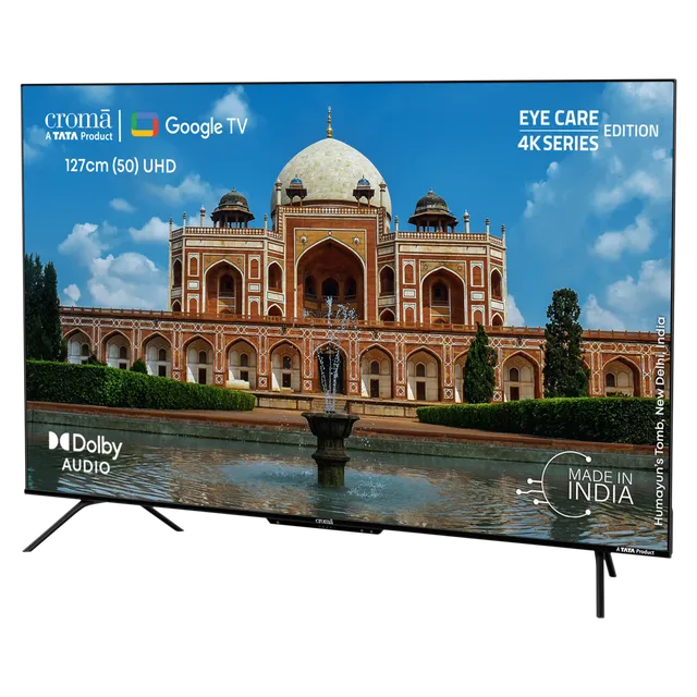 Croma 127 cm (50 inch) 4K Ultra HD LED Google TV with Bezel Less Display