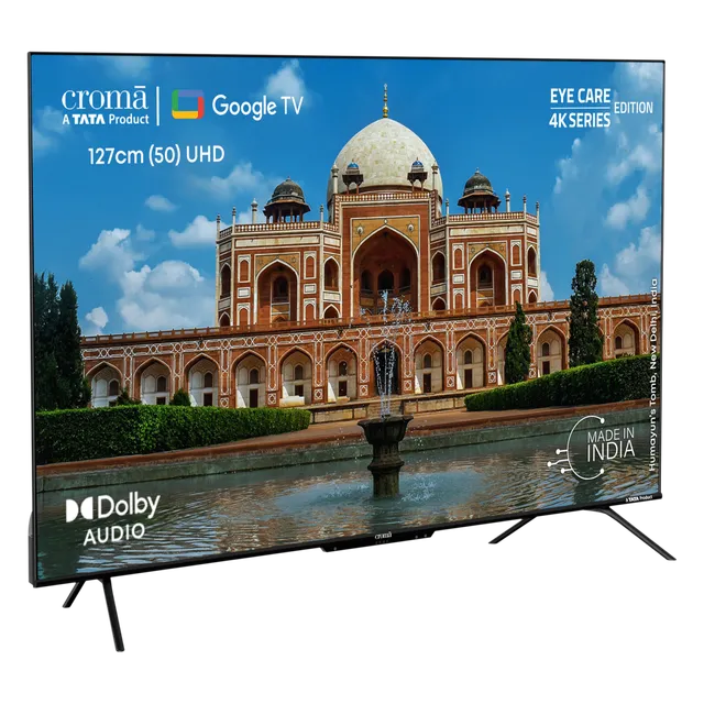 Croma 127 cm (50 inch) 4K Ultra HD LED Google TV with Bezel Less Display