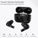 pTron Basspods P181 TWS Earbuds with Passive Noise Cancellation (IPX4 Water Resistant, 32 Hours Playtime, Black)