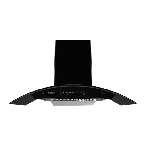 Crompton SensoSmart 90cm 1439m3/hr Ducted Wall Mounted Chimney with Filterless Technology (Black)