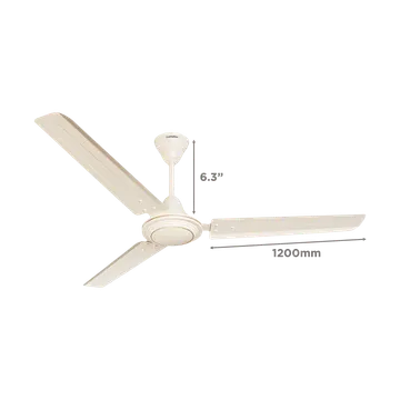 Crompton Surebreeze Hill Briz 1 Star 1200mm 3 Blade Copper Motor Ceiling Fan (High Velocity, Ivory)