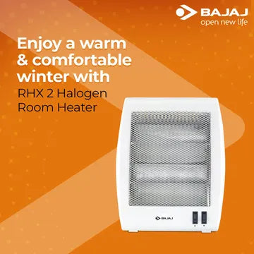 BAJAJ RHX-2 800W Halogen Room Heater with Noiseless Operation (Neat Clean Operation