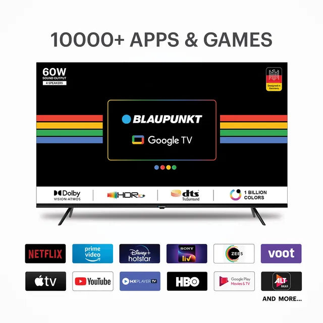 BLAUPUNKT CyberSound G2 139 cm (55 inch) LED 4K Ultra HD Google TV with Dolby Vision and Dolby Atmos