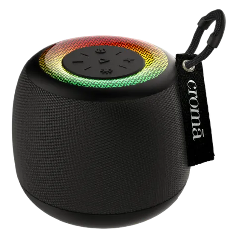 Croma 5W Portable Bluetooth Speaker (RGB Light, Black)