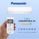 Panasonic EU 7 in 1 Convertible 1 Ton 3 Star Inverter Split AC with 2 Way Air Swing (2024 Model, Copper Condenser, CS/CU-EU12AKY3F)