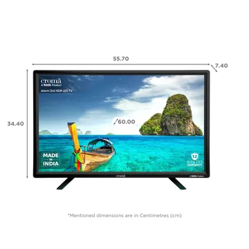 Croma 60 cm (24 inch) HD Ready LED TV with A Plus Grade Panel