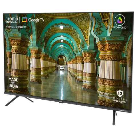 Croma 140 cm (55 inch) LED 4K UHD WCG-QLED Google TV with Dolby Vision