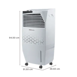 BAJAJ Shield Skive Nios 36 Litres Tower Air Cooler with DuraMarine PRO Pump (Anti Bacterial Hexacool Master, White)