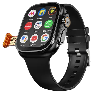 FIRE-BOLTT Oracle Wi-Fi+4G SIM Android OS Wristphone (49mm Display, In Built GPS, Eclipse Flex Strap)