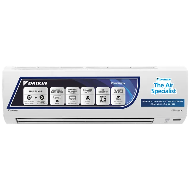 DAIKIN Premium Series 1.5 Ton 5 Star Inverter Split AC (Copper Condenser, PM 2.5 Filter, ATKM50UV)