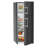 Liebherr Pure 245 Litres 2 Star Frost Free Double Door Refrigerator with Central Power Cooling (TCLbsB 2411, Black Steel)