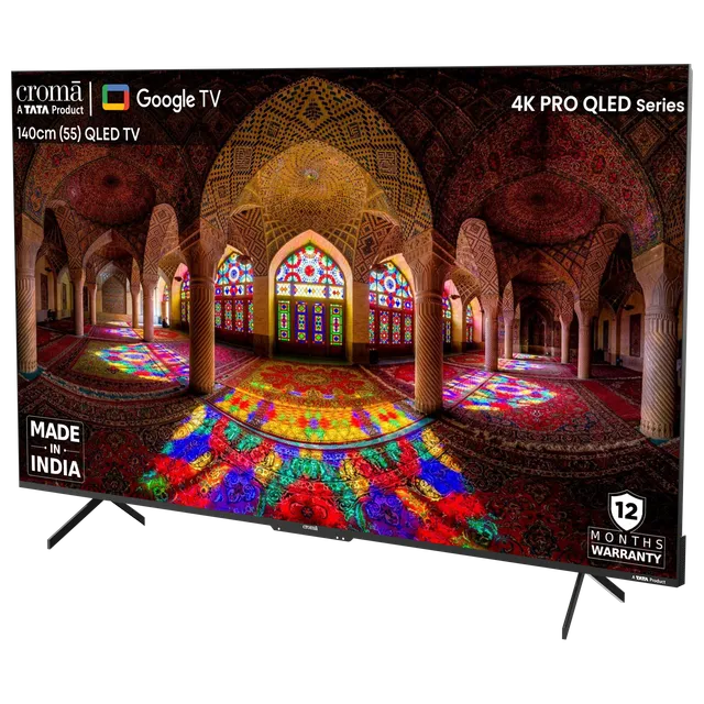 Croma 140 cm (55 inch) QLED 4K Ultra HD Google TV with Dolby Audio