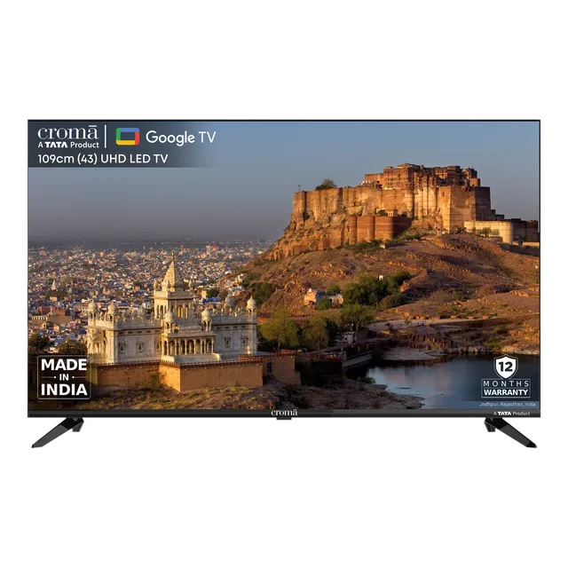 Croma 109 cm (43 inch) 4K Ultra HD LED Google TV with Dolby Audio