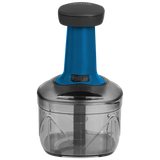 Croma Manual Push Chopper (600 ml, Blue and Black)