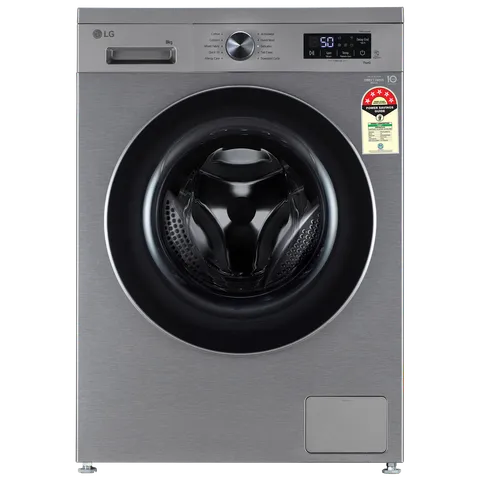 LG 8 kg Fully Automatic Front Load Washing Machine (FHB1208Z4P.APSQEIL, Platinum Silver)