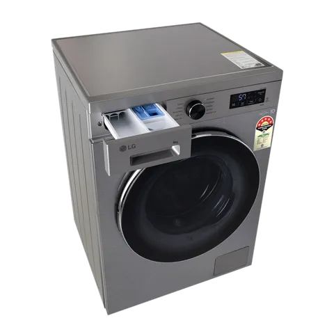 LG 8 kg Fully Automatic Front Load Washing Machine (FHB1208Z4P.APSQEIL, Platinum Silver)