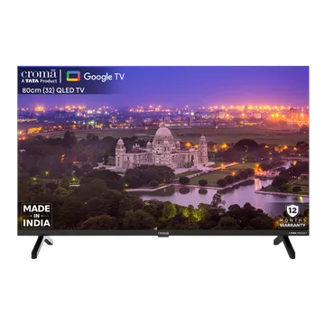 Croma 80 cm (32 inch) HD Ready QLED Smart Google TV with Dolby Audio