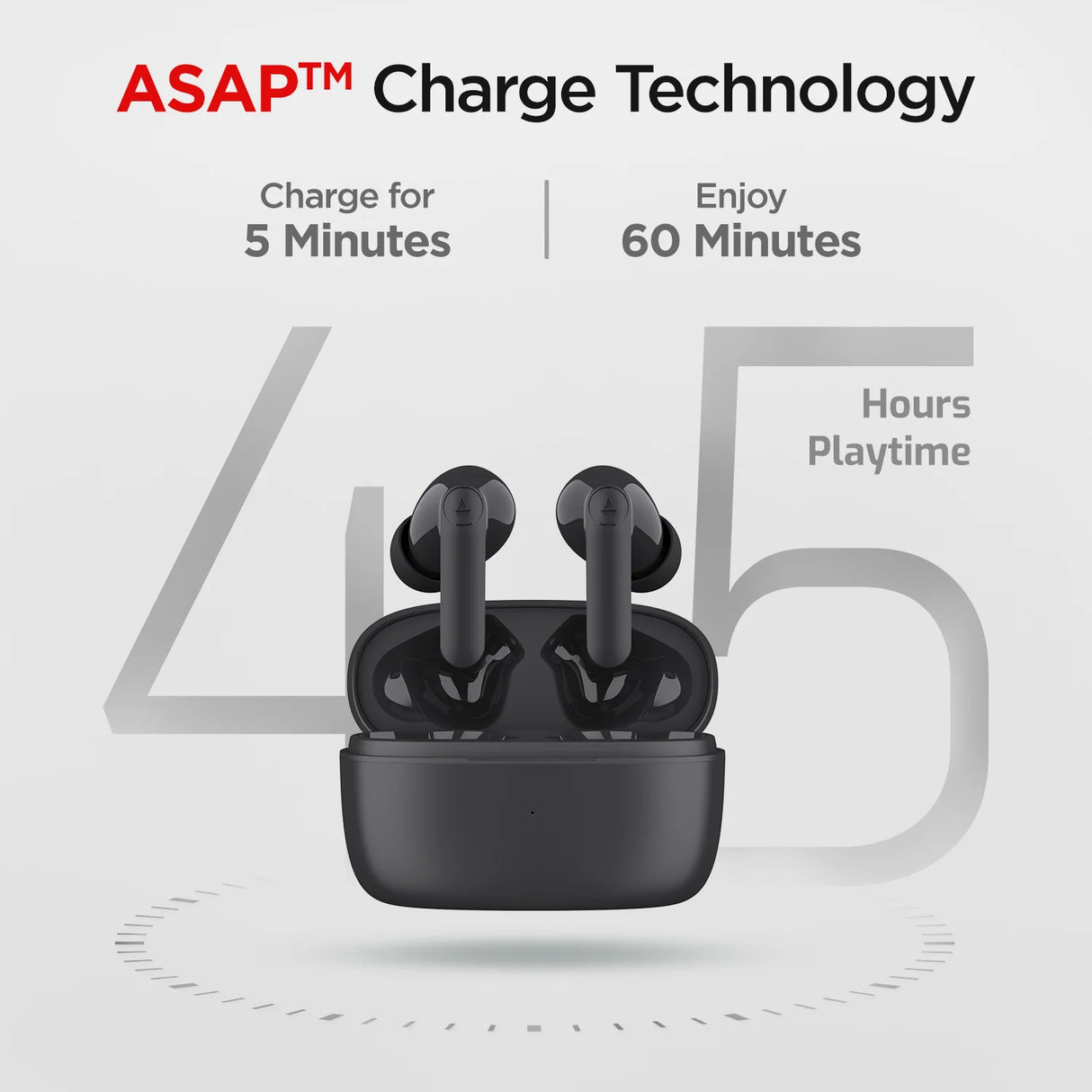 boAt Airdopes 138 Pro TWS Earbuds with Environmental Noise Cancellation (IPX5 Water Resistant, Upto 45 Hours Playback, Active Black)