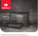 Havells 48RC 1800W Oven Toaster Grill (Black)