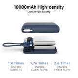 Xiaomi Pocket Power Bank 10000mAh 22.5W Fast Charging with Built-in Cable (Blue)