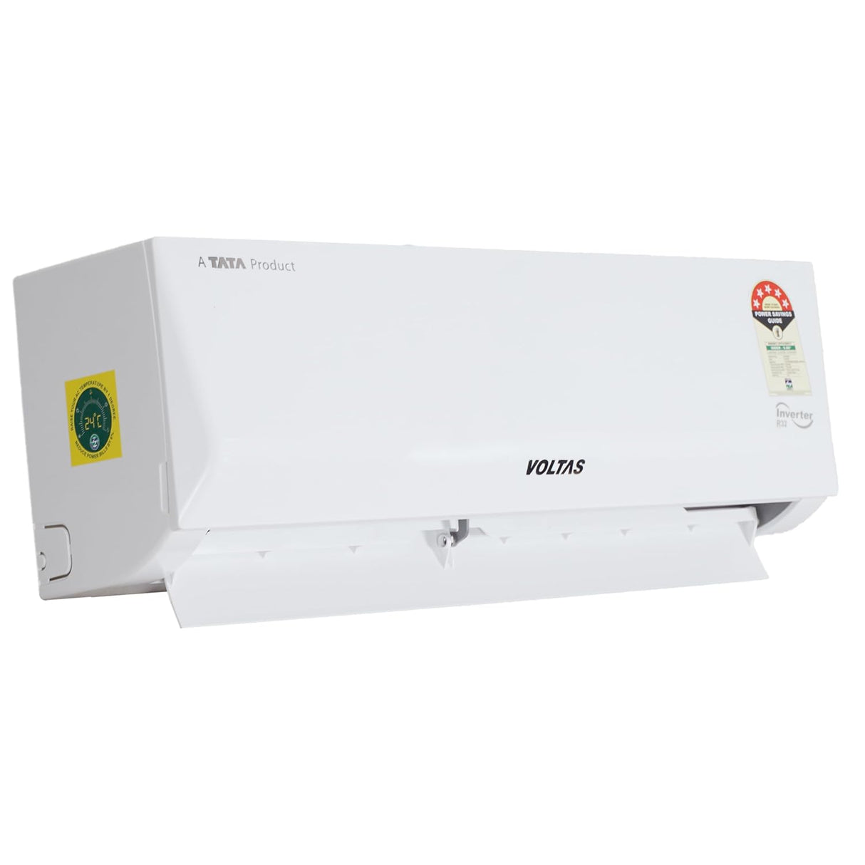 Voltas 1 Ton 5 Star, Inverter Split AC(Copper, 5-in-1 Adjustable Mode, Anti-dust Filter, 2023 Model, 125V Vertis Emerald Marvel, White)