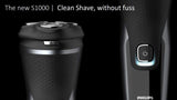 PHILIPS S1223/45, Wet or Dry Comfort Cut blades 3-Directional Flex Heads One-touch Open Pop-up Electric Shaver, Black