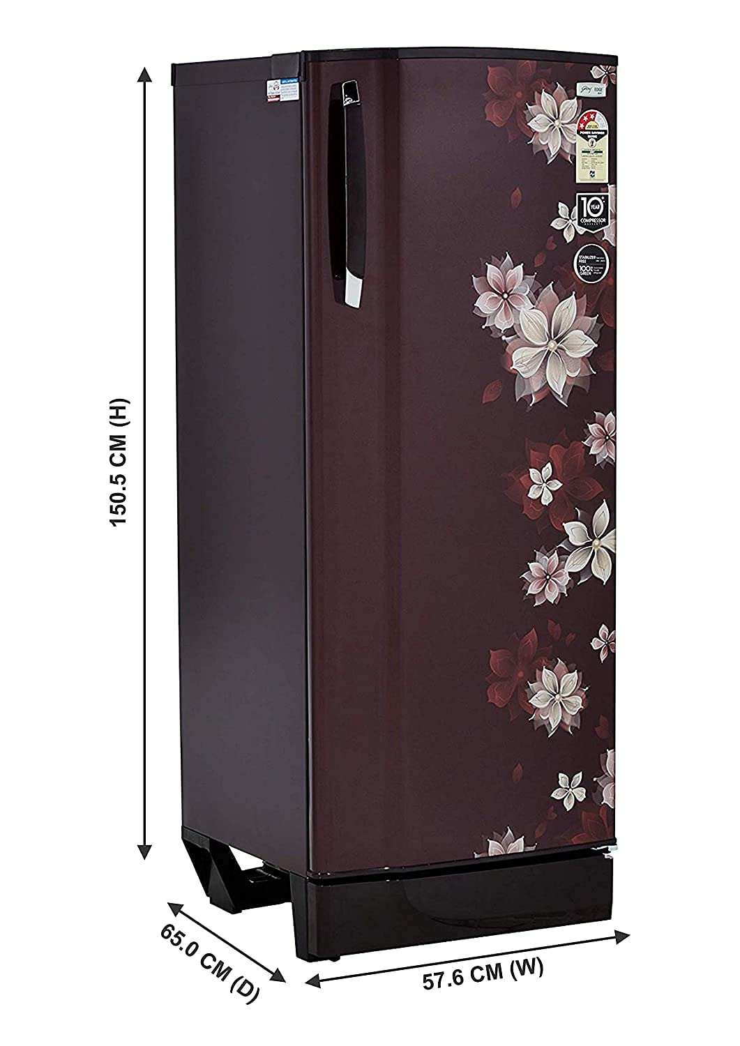 Godrej 221 Litres 3 Star Direct Cool Single Door Refrigerator (Model: R D ESX 236 TAF 3.2, Marvel Wine)