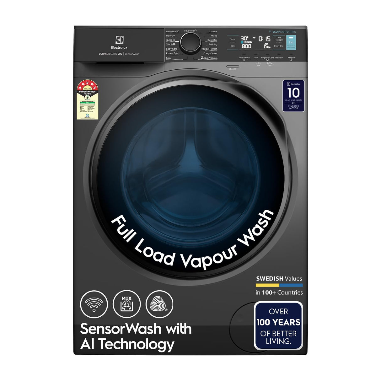 Electrolux 11 kg 5 Star Wifi Inverter Fully Automatic Front Load Washing Machine