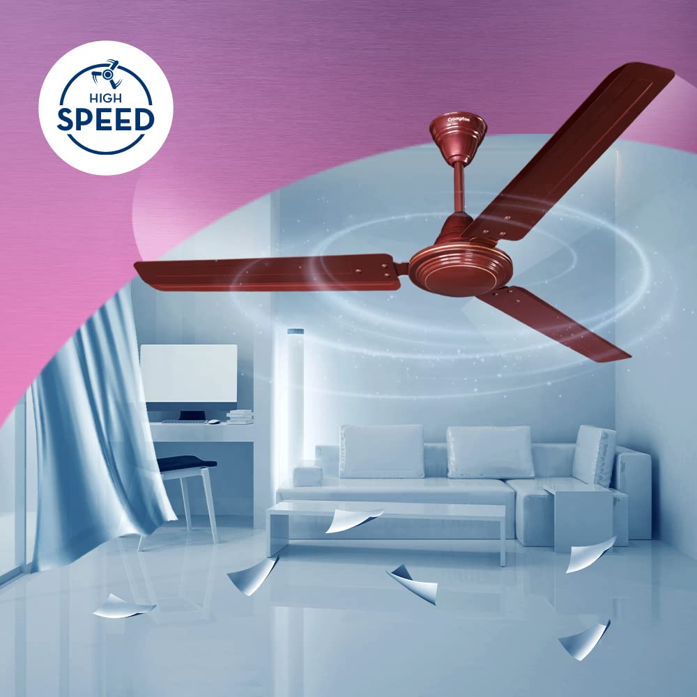 Crompton Surebreeze Hillbriz Ceiling Fan (Brown)