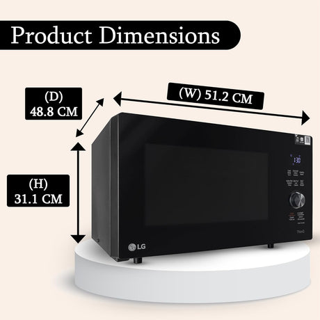 LG 28L Charcoal Convection Microwave Oven with Scan to Cook, WIFI Support (Black)