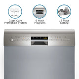 Siemens 13 Place Settings Free Standing Dishwasher (Model: SN256I01GI, Silver)