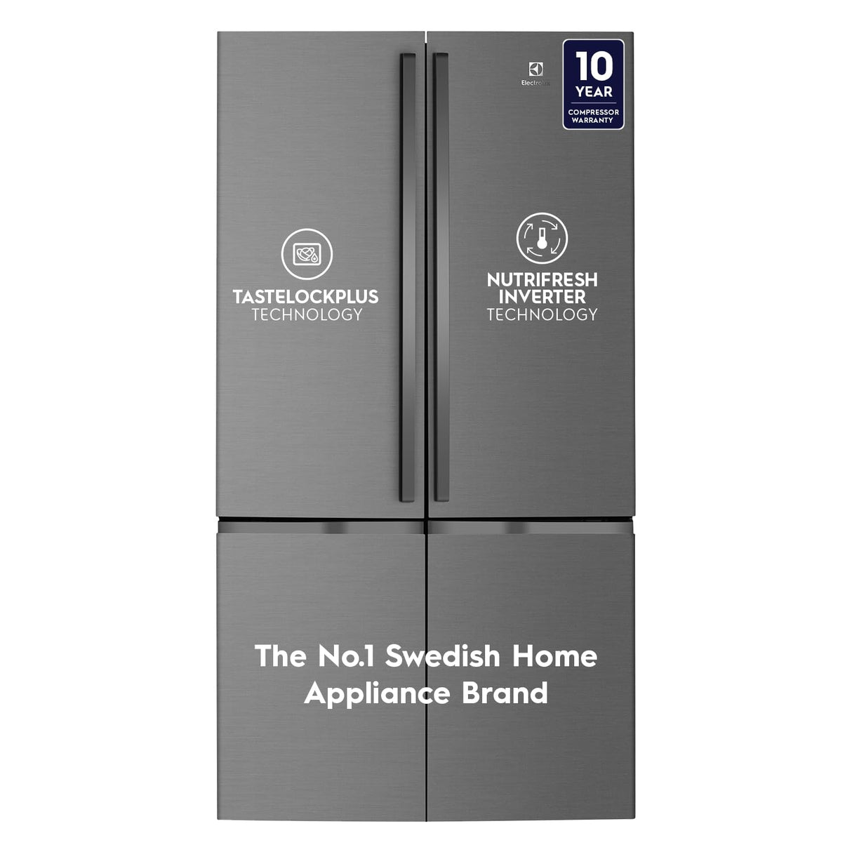 Electrolux UltimateTaste 700 600 Litres French Door Refrigerator with Twist and Serve Ice Maker (EQE6000A, Matte Dark Grey)