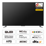 TCL 139 cm (55 inches) 4KUltra HD Smart QLED Google TV 55C645 (Black)