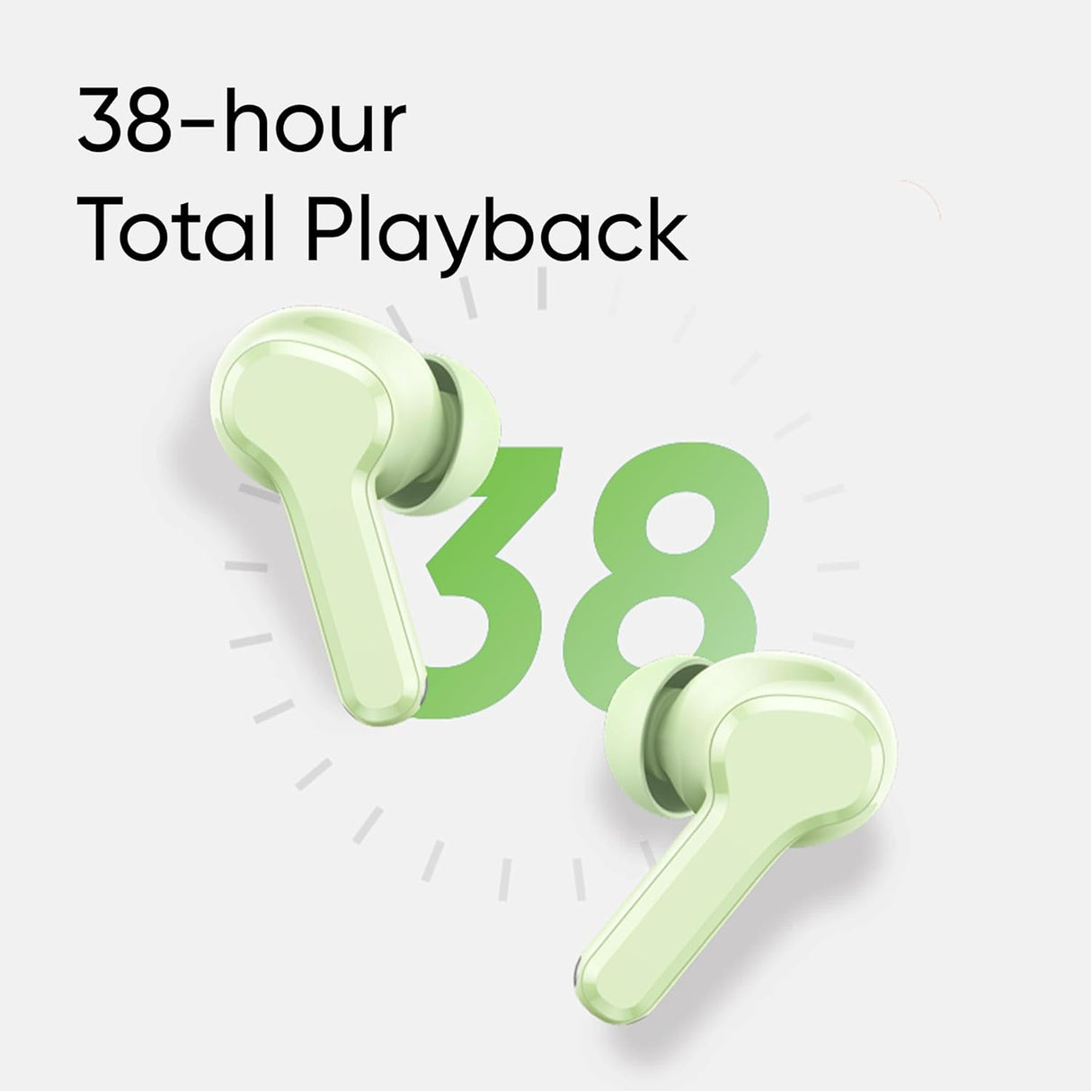 realme Buds T110 with Ai Enc for Calls, Upto 38 Hours of Playback and Fast Charging Bluetooth in Ear Headset (Country Green, True Wireless)