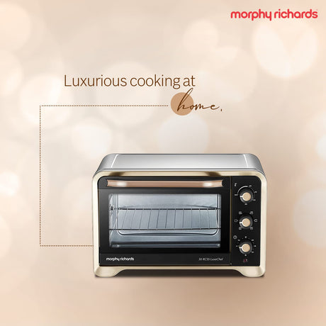 Morphy Richards 30Rcss Otg Oven For Kitchen|30 Litre Oven Toaster Griller|Convection Fan&Rotisserie Function|Stainless Steel Oven|Temperature Control|2-Yr Warranty By Brand|Gold&Black,1600 Watts