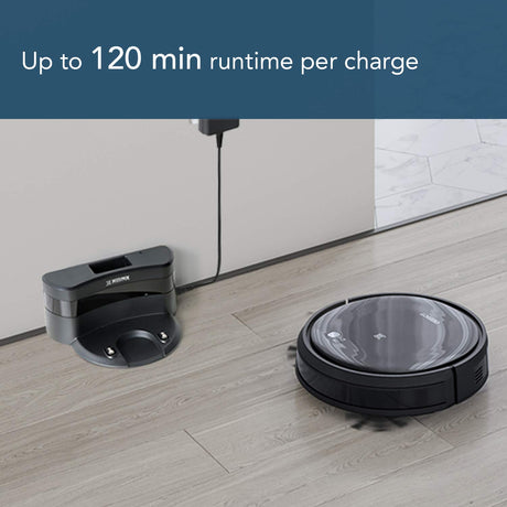 ECOVACS Deebot 500 Robotic Vacuum Cleaner with App & Voice Control, Strong Suction and Multiple Cleaning Modes, Self-Charging for Carpets & Hard Floors,work with Alexa (Black)