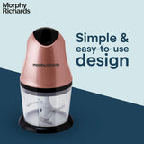 Morphy Richards 300 Watts Electric Chopper, Rose Gold