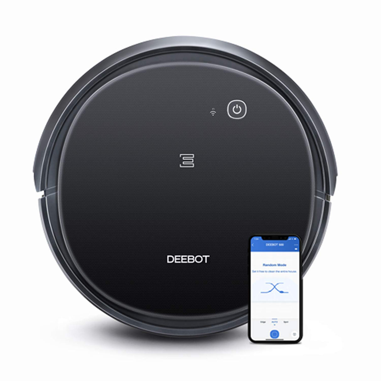 ECOVACS Deebot 500 Robotic Vacuum Cleaner with App & Voice Control, Strong Suction and Multiple Cleaning Modes, Self-Charging for Carpets & Hard Floors,work with Alexa (Black)