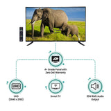 CROMA 124 cm (49 Inches) 4K Ultra HD Smart LED TV EL7346 (Black)