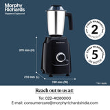 Morphy Richards Grindpro Maxx 4 Jar 1000W Mixer Grinder, Black