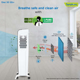 Symphony Diet 3D 55i+ Portable Tower Air Cooler For Home with 3-Side Honeycomb Pads, Magnetic Remote, i-Pure Technology and Automatic Pop-Up Touchscreen