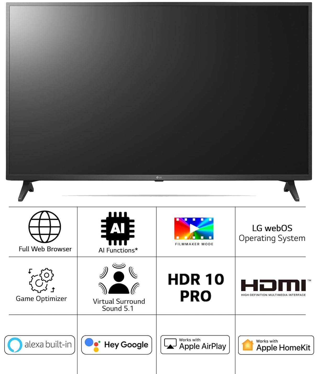 LG 139 cm (55 inches) 4K Ultra HD Smart LED TV 55UQ7500PSF (Ceramic Black)