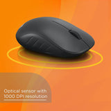 Lenovo 130 Wireless Compact Mouse, 1K DPI Optical sensor, 2.4GHz Wireless NanoUSB, 10m range, 3button(left,right,scroll) upto 3M left/right clicks, 10 month battery, Ambidextrous, Ergonomic