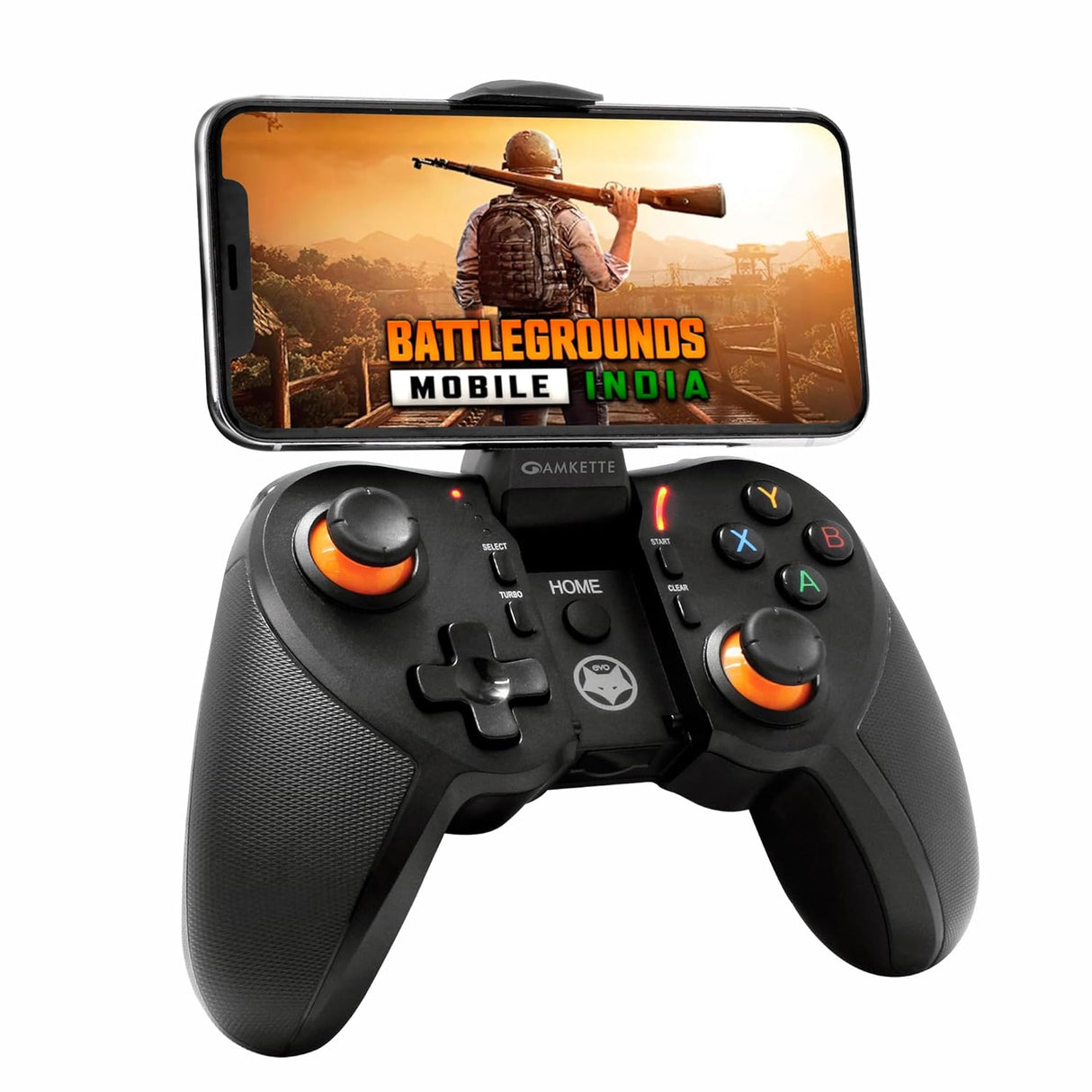 Amkette Evo Gamepad Pro 4 Programmable Gamepad for Android | for Snapdragon Devices Only | with Touch Point Mapping | Works with Genshin, BGMI, COD, Mobile Legends and More | Bluetooth 4.0 (Black)