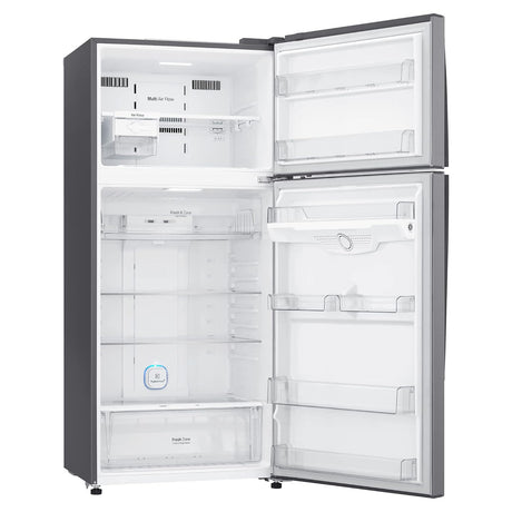 LG 475 Litres 1 Star Frost Free Double Door Refrigerator with Stabilizer Free Operation (GN-H602HLHM.APZQEBN, Platinum Silver)