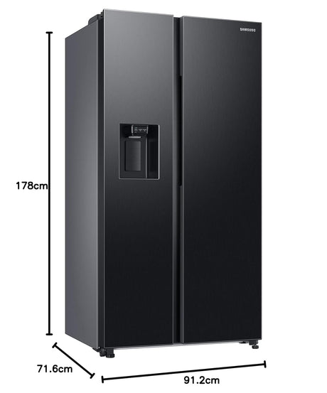 Samsung 633 Litres 3 Star Frost Free Side-by-Side Refrigerator with SpaceMax Technology (RS78CG8543B1HL, Black)