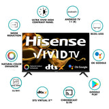 Hisense 80 cm (32 inches) Android 11 Series HD Ready Smart Certified Android LED TV 32A4G (Black) | DTS Virtual X | Dolby Audio