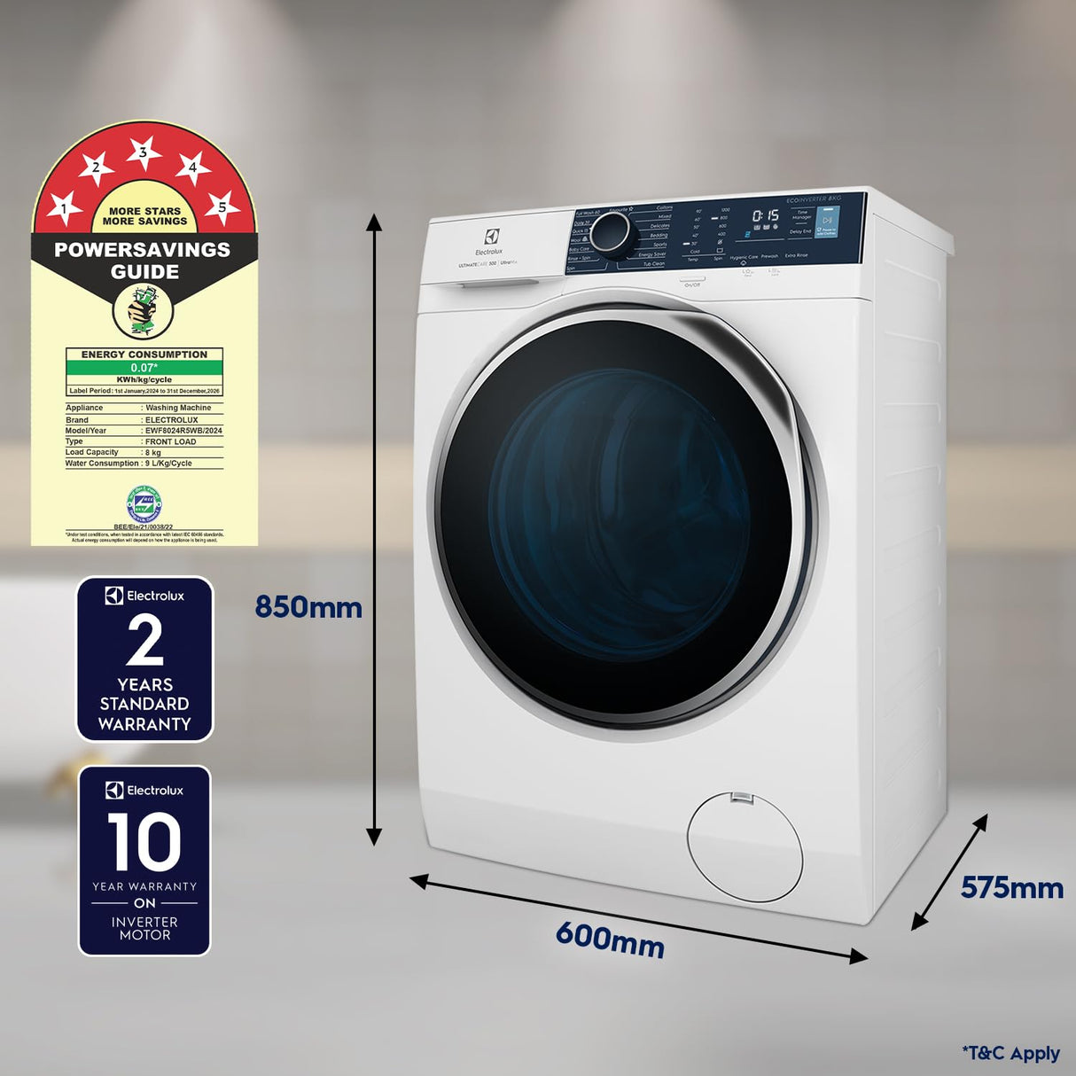 Electrolux 8 kg Fully Automatic Front Load Washing Machine