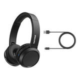 Philips Audio TAH4205XTBK/00 Bluetooth 5.0, Bass Booster, Quick Charging Upto 29H Playtime, 32mm Driver, Compact Folding Design Bluetooth Wireless On Ear Headphones with Mic (Black)